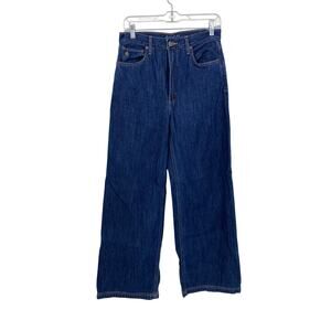 Etica Devon Wide Leg Jeans Womens Size 27 Medium Wash Denim